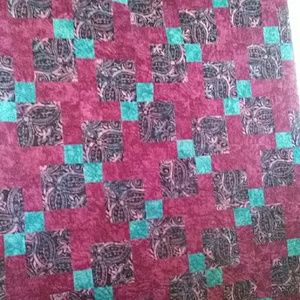 Colorful Patchwork Quilt Throw Size